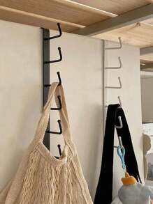 6钩铁艺置物架，金属衣柜架，杯架，厨房收纳架，衣架，帽子架，壁挂式收纳挂钩，适用于橱柜、衣柜、浴室、厨房、背包、学习用品等。 - 彩色 - 查看 2