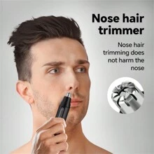 四合一多功能面部修剪器专业理发器身体胡须耳鼻修剪器无绳可充电男士剃须刀