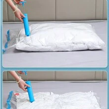 PET透明真空压缩袋，季节性衣服收纳袋，服装被子收纳袋，厚实防爆 - 彩色 - 查看 3