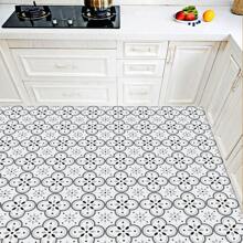 10 件黑白星形图案哑光地板贴纸，防水 PVC 家居装饰地板贴花房间装饰墙壁装饰浴室装饰卧室装饰房间装饰用品客厅装饰家居装饰客厅墙纸壁纸墙贴墙贴厨房配件厨房厨房用品厨房装饰地砖地板地砖自粘地砖剥离粘贴 - 彩色 - 查看 10