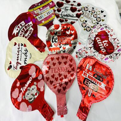 50 Globos San Valentin 5pulgadas Surtidos Amor y Amistad Regalos