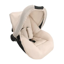 Combo - Baby Car Seat Cover, Sun Protection Hood And Belt Protectors - Various Colors - STRAW - View 2