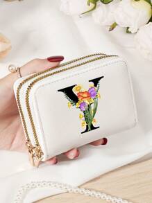 Burgundy Bag Charry Red Bag Wine Red Bag Large Capacity Multi Double Zipper Card Holder Wallet Business Card Holder Credit Card Holder Women For Women Wallet Mini Wallet Purse Wallet Card Wallet - Burgundy - View 109