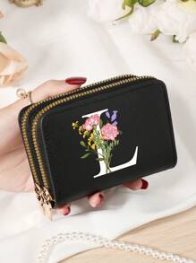 Burgundy Bag Charry Red Bag Wine Red Bag Large Capacity Multi Double Zipper Card Holder Wallet Business Card Holder Credit Card Holder Women For Women Wallet Mini Wallet Purse Wallet Card Wallet - Burgundy - View 40