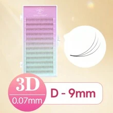 SONG LASHES 3D Sharp Thin Pointy Base Premade Fans Eyelash Extensions Make Up Tool For Salon Beauty C D Curl Lash Clusters, Eyelash Clusters, Individual Eyelashes, Lashes, Fake Lashes - Black - View 12