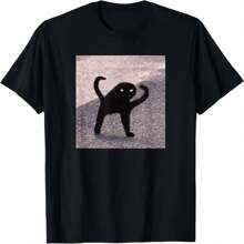 Cursed Cat Angry As Fuk Meme T-Shirt - Black - View 1