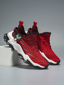 Tenis casuales con suela gruesa y transpirables para hombres de talla extra