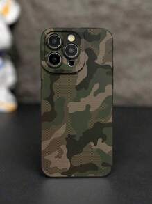 绿色迷彩图腾印花图案简约黑色防震厚手机壳防水防摔防刮