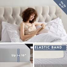 Queen Comforter Set, 7pc Bed In A Bag, Pleated Bedding Comforter Sets Queen, Gray/Silver - 5-white - View 5