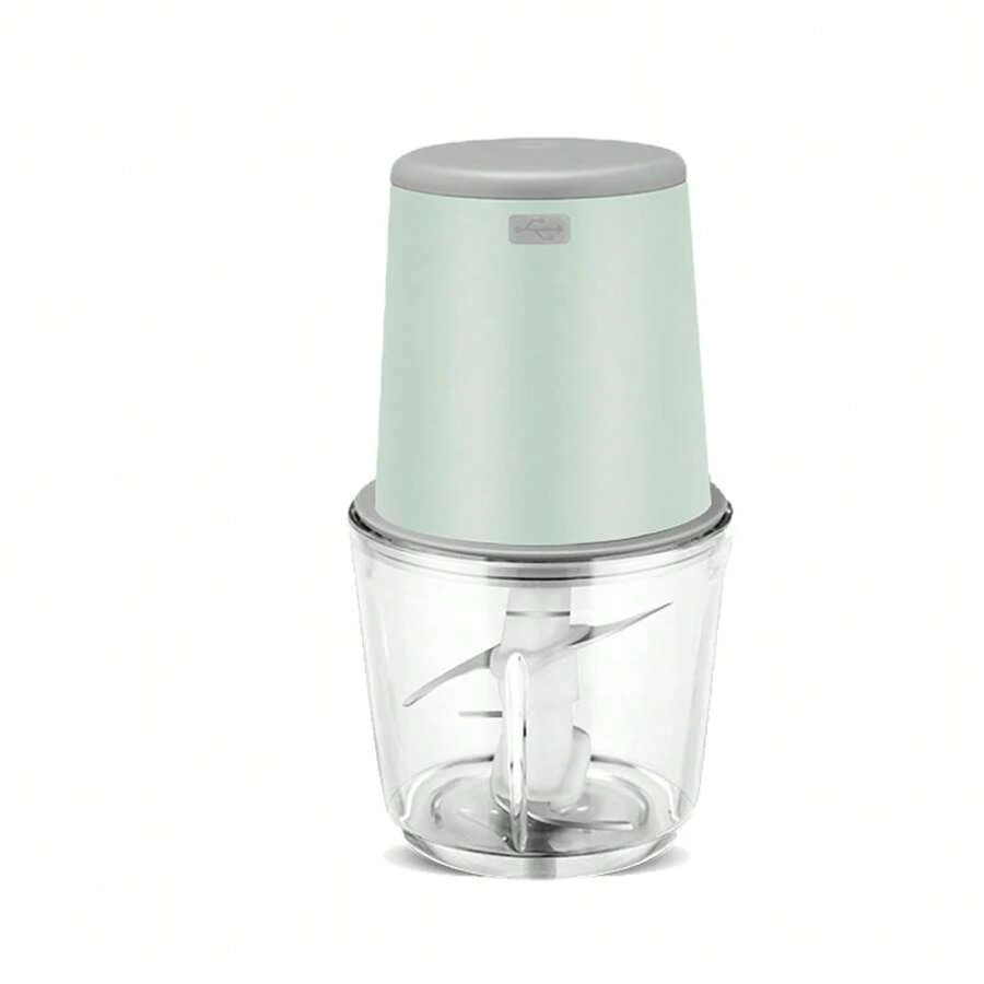Electric Food Chopper, Mini Portable Veggie Chopper, Garlic Grinder Masher Onion Chopper, Blender To Vegetable, Wireless Food Processor For Ginger, Chili, Fruit, Meat, Etc - Green - View 1