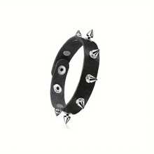 Spiked Studded Armbanden Punk Leren Klinknagels Armband Voor Mannen Vrouwen, Punk Rock Star Studded Armband Set Spiked Leren Manchet Armband 80s Polsband Emo Armband Verstelbare Punk Accessoires Spiked Leren Armband Geschenken