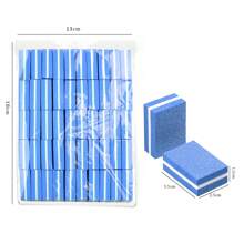 50pcs/Set Colored High Elastic Foam Nail Files, Double-Sided Mini Manicure Files, Portable Nail Care Tools