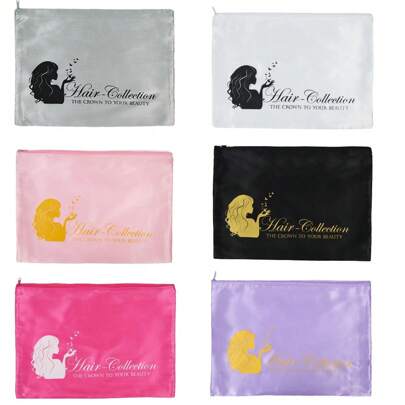 AliLeader 5PCS Satin Wig Bags 25*35cm Wig Storage For Multiple Wigs Bags Storage Satin Bags For Wigs Silk Bags With Drawstring Hair Bag Hair Storage Bags For Packaging Wigs, Bundles, Hair Extensions