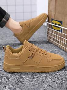 Zapatillas deportivas tenis de moda y casuales para hombre , Zapatos Casuales de Suela Gruesa Para Hombre , Zapatos de skate con suela gruesa para hombre ,  cómodos zapatos deportivos casuales para exteriores, para parejas ,Zapatos deportivos para hombres - Amarillo - Ver 1