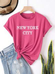 定制女士短袖T恤，可添加您的文字（数字/姓名/语录/特殊句子/趣味句子/标语等），选择您喜欢的颜色和字体，设计您专属的个性化印花T恤，作为送给女朋友的礼物。男士基础款/街头风T恤，是送给男友、家人、朋友的理想礼物，适合生日、度假/节日、学校/比赛、运动/攀岩等夏季场合，也可作为健身服穿着。 - 玫紅色 - 查看 2