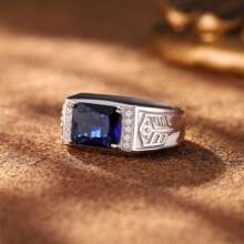 1 pieza Anillo de hombre de plata de ley S925, diseño minimalista para ...