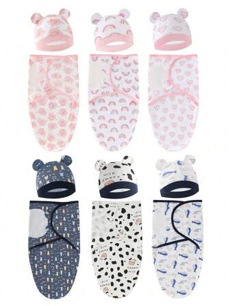 1set Soft Newborn Swaddle Blanket, Suitable For Baby Boys And Girls, Easy To Wrap And Use, Suitable For 0-3 Months Old Infants, Perfect Gift For All Occasions, A Must-Have Item In Newborn Essentials List Love Valentine
