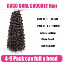 10/14/18/22 Inch Curly Crochet Hair Go Go Curl Crochet Hair For Women Deep Wave Braiding Hair, Synthetic Bohemian Crochet Braid Water Wave Crochet Hair Extensions