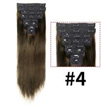 8 件直发接发 18 夹式接发 女士直发夹式接发 双纬雷米接发 棕色 #4 - S4 - 查看 5