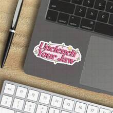 3 英寸“放松下巴贴纸 - 适用于笔记本电脑、笔记本、水瓶、治疗角、学习空间和个人区域的贴切且具有激励作用的乙烯基贴纸 | 非常适合心理健康倡导者、自我护理爱好者、学生和朋友 | 送给朋友、家人和同事的完美礼物 | 用于自我护理、放松和激励的鼓励贴纸”