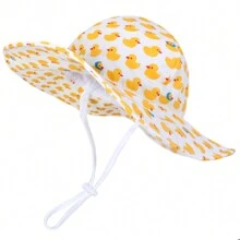 可调节婴儿/幼儿遮阳帽，宽檐夏季户外帽，带下巴系带，适合女婴 - 女童盆帽 - 查看 34