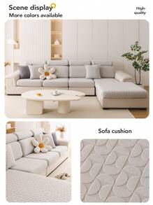 1 件现代提花摇粒绒沙发套，可机洗弹力一体式沙发套，宠物友好型防水沙发保护套，带松紧带，适合扶手椅和组合沙发 - 涤纶和氨纶混纺 - 葉畔-淺灰色 - 查看 8