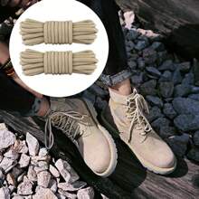 1 Cặp dây giày 160cm dành cho nam và nữ, dây giày tròn dày cho giày bốt, giày bốt làm việc, giày thể thao ngoài trời, giày đi bộ đường dài, đa năng, ý tưởng quà tặng mùa đông - Đổi màu - Xem 3