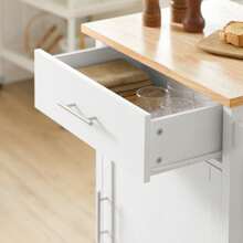SoBuy FKW102-WN, Kitchen Trolley Cart Kitchen Storage Trolley Kitchen Cabinet Cupboard - White - View 6