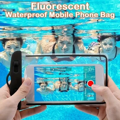 Luminous Waterproof Phone Bag, Suitable For Swimming And Diving - A Universal Sealed Dry Bag For Mobile Phones, With A Hanging Rope And A Waterproof Plastic Shell, Often Suitable For Outdoor Surfing, Swimming, Diving, And Kayaking