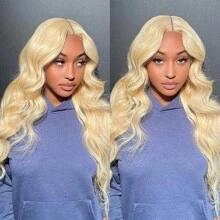 Human Hair Body Wave Bundles 613 Blonde Brazilian Virgin Human Hair 1/3 Bundles Human Hair Body Wave 613 Hair Extensions For Women