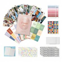 540 Pcs DIY Vision Board Book Set -Included Inspiration Cards And Alphabet Stickers DIY Vision Collage Book For Creating Visual Collages - Multicolor - View 4