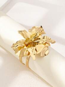 欧美风格花卉项链、花卉手链、花卉袖口手镯和花卉吊坠耳环、花卉戒指，女士，随机花卉设计 - 大花 - 查看 9