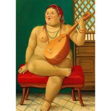 1pc Vintage Fernando Botero Art Dik Persoon Canvas Schilderij Paar Dansende Prints Muurschildering Grappige Figuren Muurkunst Poster Voor Woonkamer Decor Geen Lijst