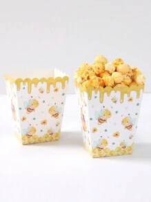 10pcs Bee Shaped Food Containers, Fries Boxes, Popcorn Cups, Popcorn Buckets, Snack Boxes, Suitable For Birthday Party Decorations, Movie Nights, Bee Themed Baby Shower Decorations, Disposable Tableware Decor, Kitchen Food Trays, Cake Stands, Also Applicable For Bakeries, Burger Shops, Etc. - Little Bee - View 6