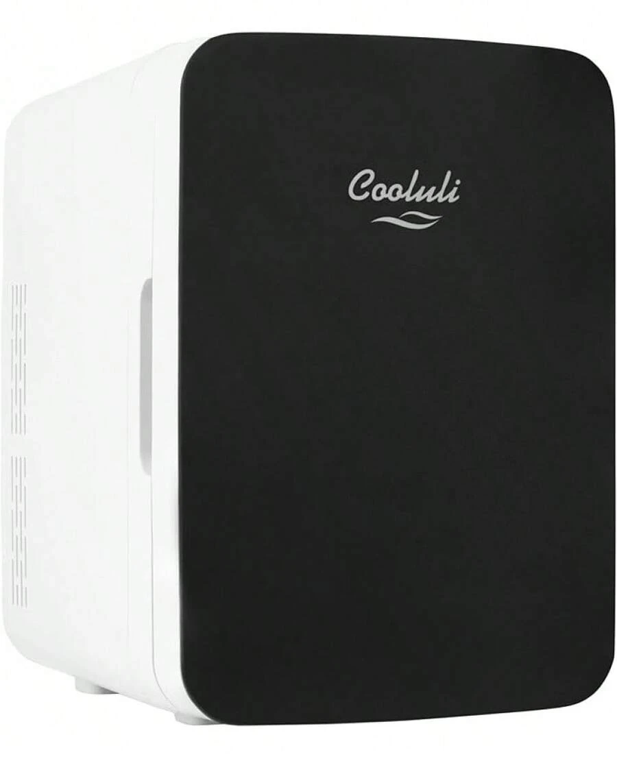 Cooluli 10L Mini Fridge For Bedroom, Car, Office Desk & Dorm - Portable Thermoelectric Cooler & Warmer For Food, Drinks, Skincare - AC/Refrigerator With Glass Front, Black - màu đen - Xem 1