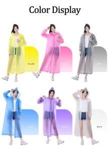 2/5pcs Women's Waterproof EVA Raincoats - Windproof, Portable Waterproof Poncho, Raincoat - Long Sleeve, Hooded, Lightweight, Breathable, Windproof - Full Coverage With Drawstring For Hiking, Cycling & Travel And Outdoor Activities- Suitable For Rainy Days & Outdoor Activities - Perfect Gift For Adventurers