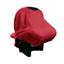 Combo - Baby Car Seat Cover, Sun Protection Hood And Belt Protectors - Various Colors - Red - View 2