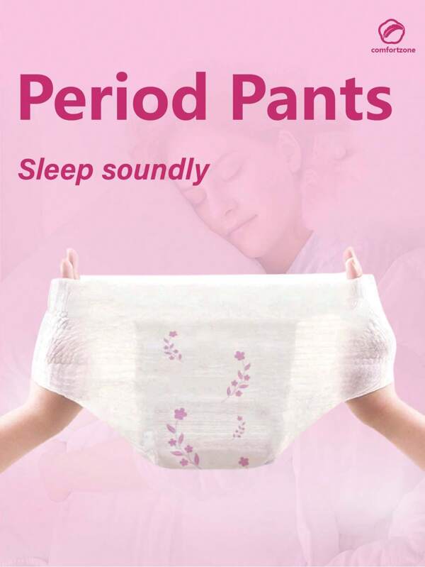 10 peças, calças menstruais, calças de segurança menstruais macias e respiráveis, roupa íntima menstrual descartável, calças de higiene menstrual feminina, anti-vazamento lateral, respirável, colchonete noturno