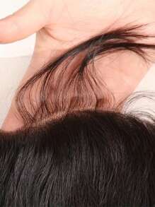 13x4 蕾丝前额直发人发 1 件/包 预拔透明蕾丝前额人发 未加工巴西处女人发蕾丝前额 自然色