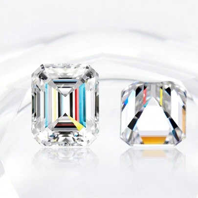 One 100% Moissanite White D Color Emerald Cut VVS1 Moissanite Loose Stone With GRA Certificate DIY