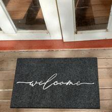 Welcome Mat Door Mats Outdoor With Non Slip Rubber Backing Front Door Mat Easy To Clean Indoor Doormat For Entrance,High Traffic Areas,Patio Black - Grey - View 3