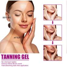 100g/3.52 Fl.Oz After Sun Tanning Gel, Hydrating & Moisturizing, Helps To Create Natural-Looking Summer Tan, Nourish And Reduce Wrinkles, Achieve Even Tanning Effect, Prevent Sun-Induced Skin Aging, Suitable For Beach & Outdoor Activities In Summer