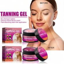 100g/3.52 Fl.Oz After Sun Tanning Gel, Hydrating & Moisturizing, Helps To Create Natural-Looking Summer Tan, Nourish And Reduce Wrinkles, Achieve Even Tanning Effect, Prevent Sun-Induced Skin Aging, Suitable For Beach & Outdoor Activities In Summer
