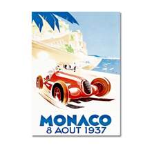 1pc Wall Arts Posters Vintage Car Races Monaco Prix F1 Racing Poster Canvas Painting Grand Prix Edition Racing Wall Art Pictures Home Decor Frameless - Multicolor - View 24