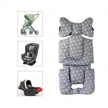 婴儿推车座椅衬垫 婴儿车坐垫 柔软透气 两面通用 适用于高脚椅 灰色