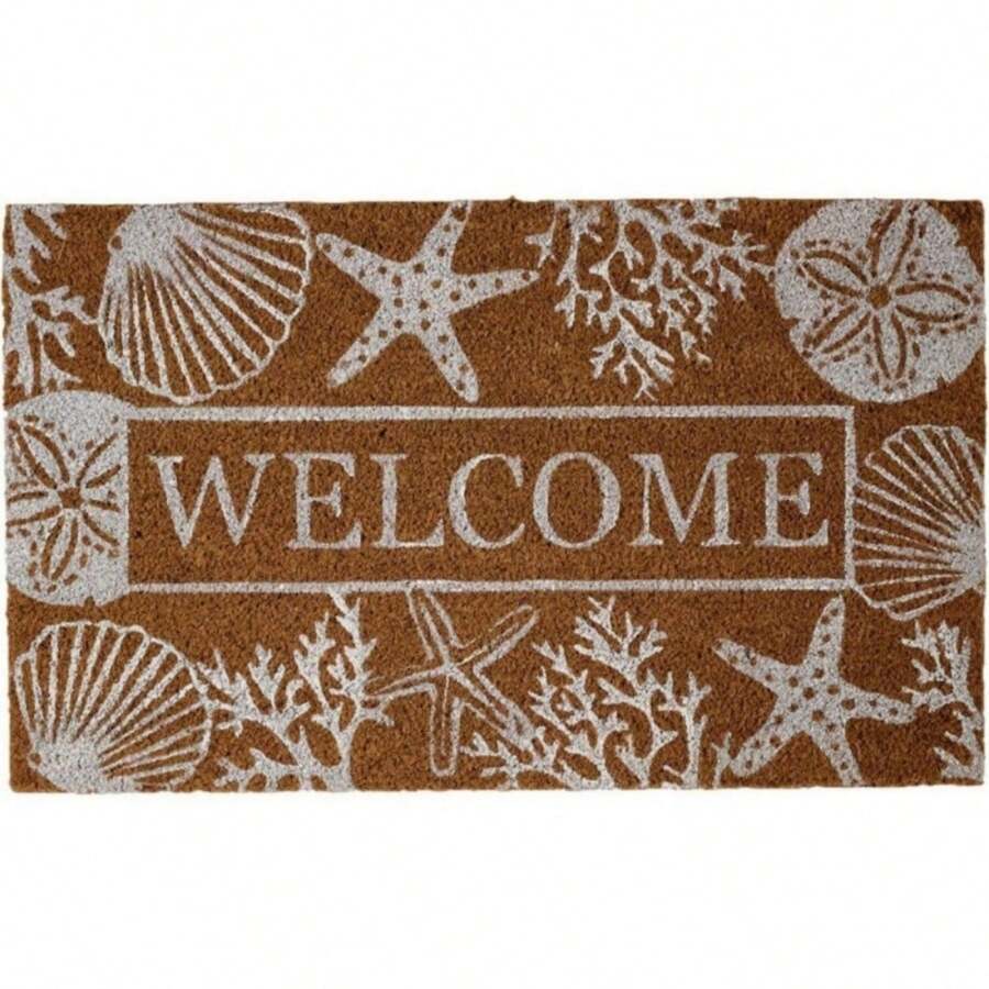 Thermal Outdoor Mats For Front Door Fall Door Mat Natural Coir Doormat Outdoor Hearts Welcome Mat, 18x30 Inch Outdoor Thermal Doormat For Entryway, Natural Coconut Fiber Doormat, Heart-Shaped Welcome Doormat For Outside, 18 X 30 Bathroom Decor Fall Decor Carpet Back To School - Dark Brown/Silver - View 1