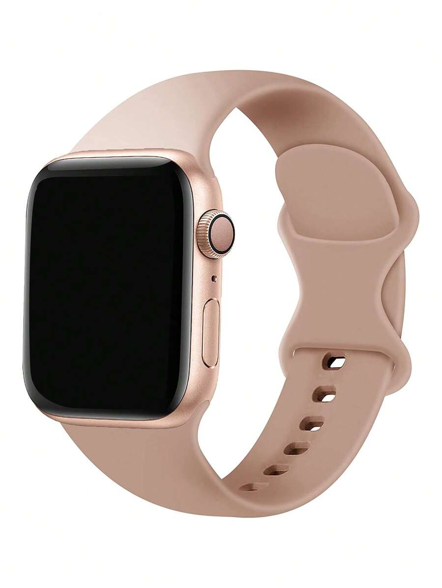柔软硅胶防水运动表带,兼容38mm、40mm、41mm、42mm、44mm、45mm、49mm手表,适用于 Series 11、10、9、Ultra、8、7、6、5、4、3、2、1、SE,男女通用 - 奶茶 - 查看 1