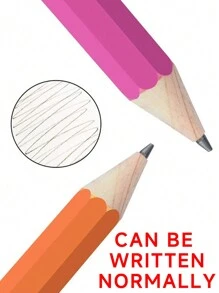 1pc Personalized Large Pencil, Engraved Teacher Thank You Student Gift, Suitable For Writing Enthusiasts, Back To School Supplies, School Event Prize Customized Pen - Multicolor - View 2