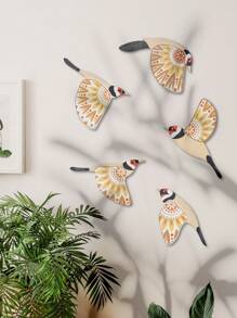 3pcs/Set Modern Creative Wooden Flying Bird Wall Hanging Decorations, Black And Brown Craft Decor, Suitable For Home Wall Decoration And Photo Frame Diy Display,Home Decor ,Room Decor,Wall Decor Gifts Birthday Graduation - Multicolor - View 7