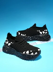 Women's Outdoor Fitness Shoes Anti Slip Road Running Shoes Mesh Breathable Lightweight Walking Shoes Fashionable Casual Shoes All_Black